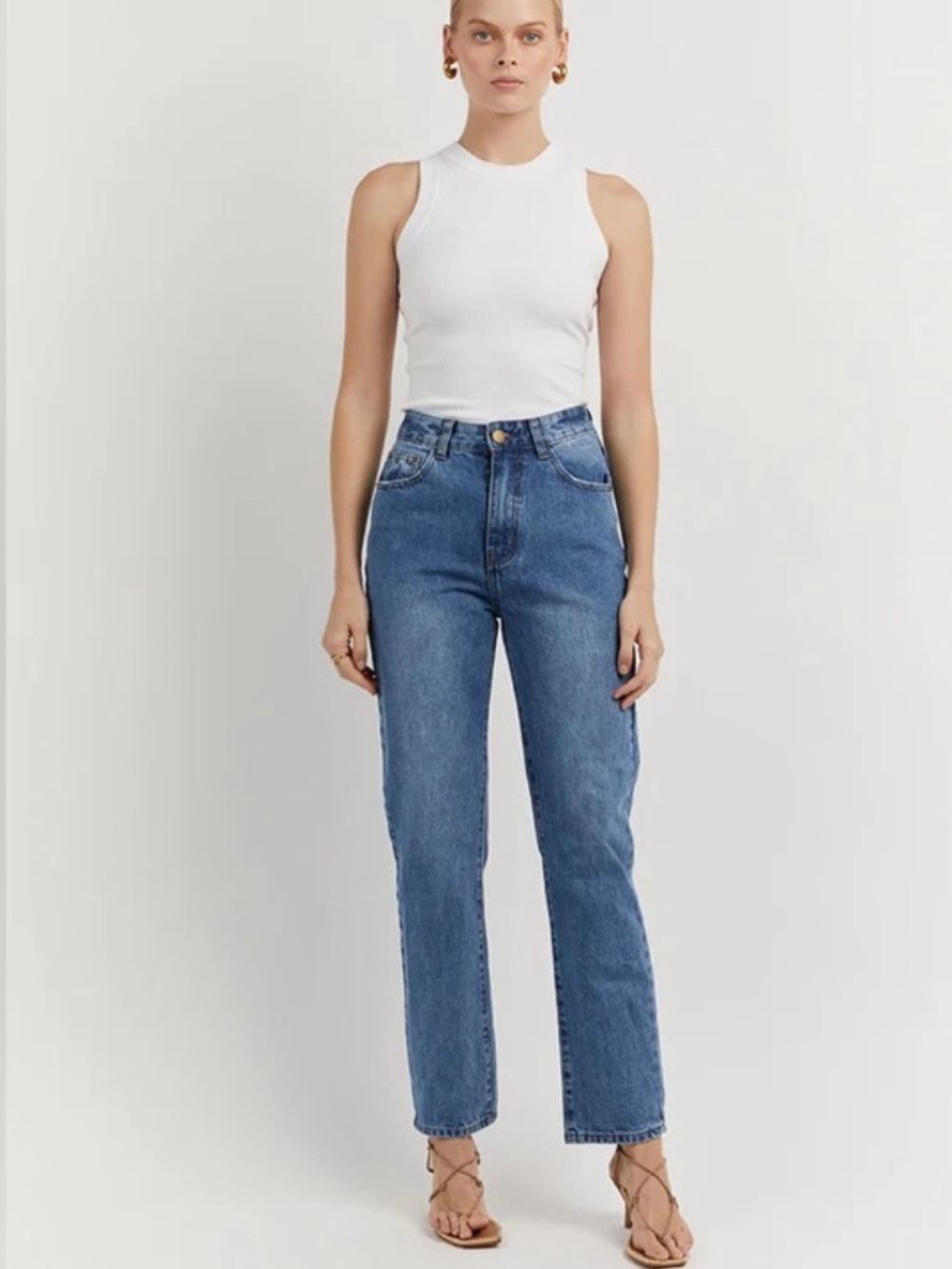 Dissh Finley mid blue jeans